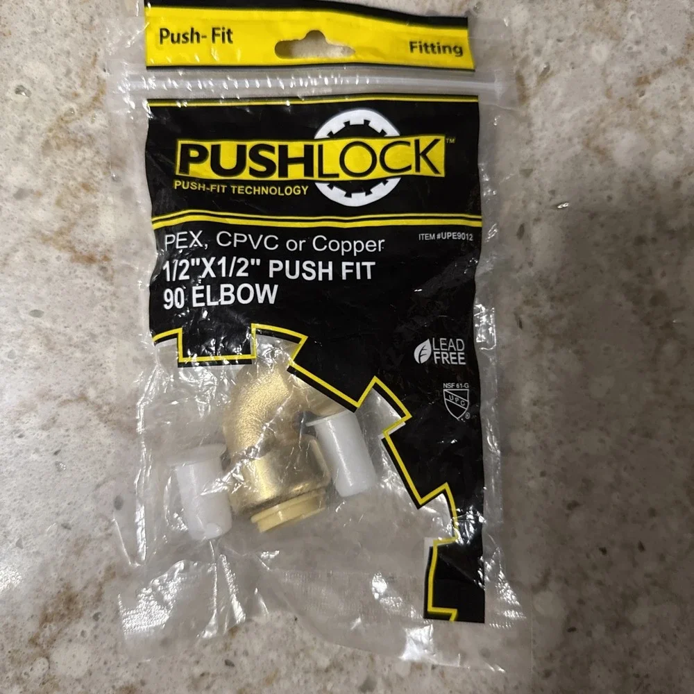 push&lock 1/2 90degree elbow pvc cpvc copper lead free